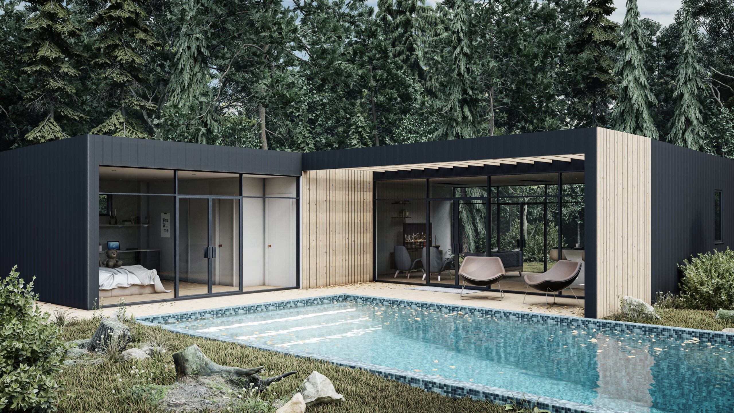 chalet moderno con piscina en Galicia nueva promoción
