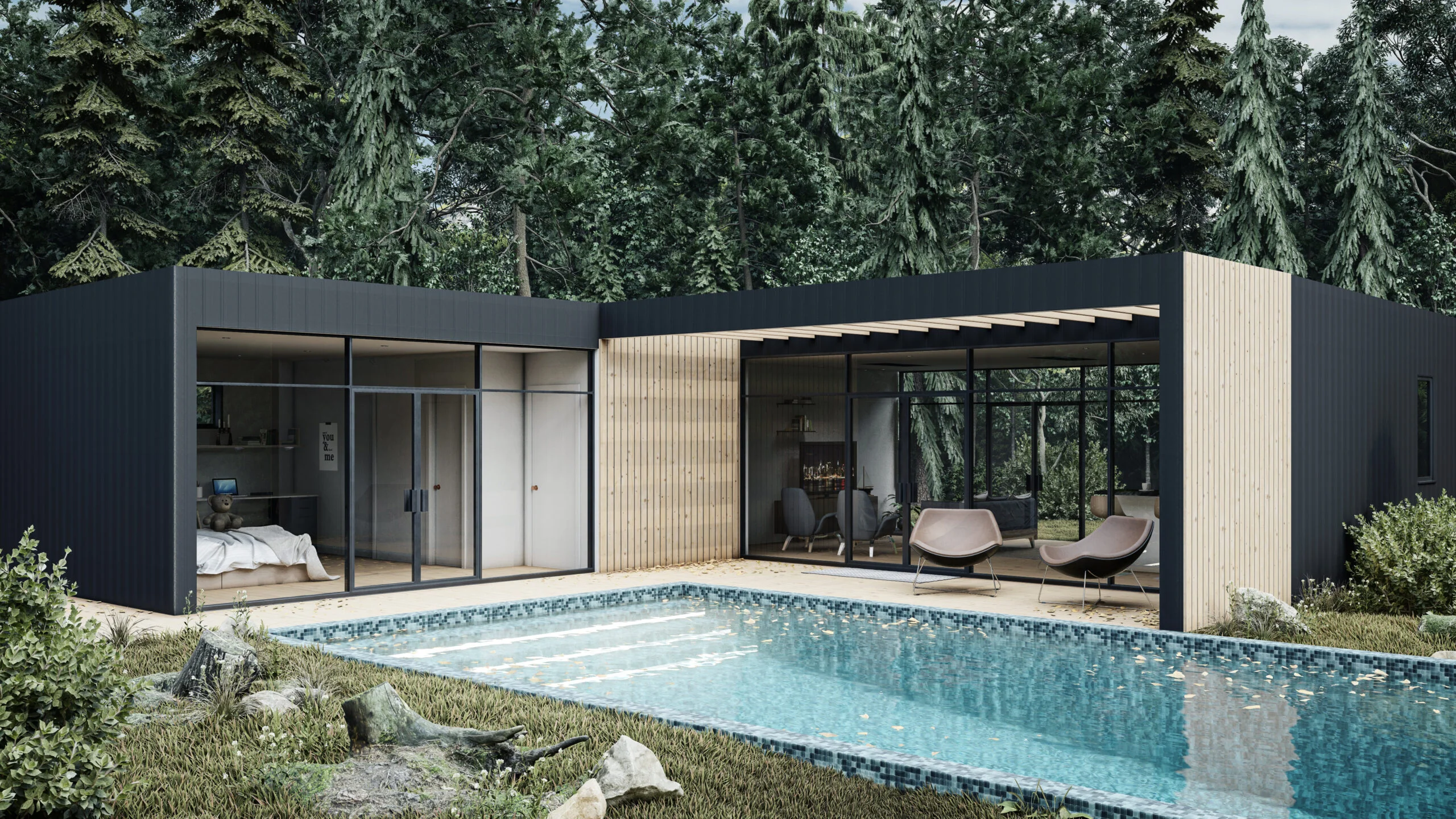 chalet moderno con piscina en Galicia nueva promoción